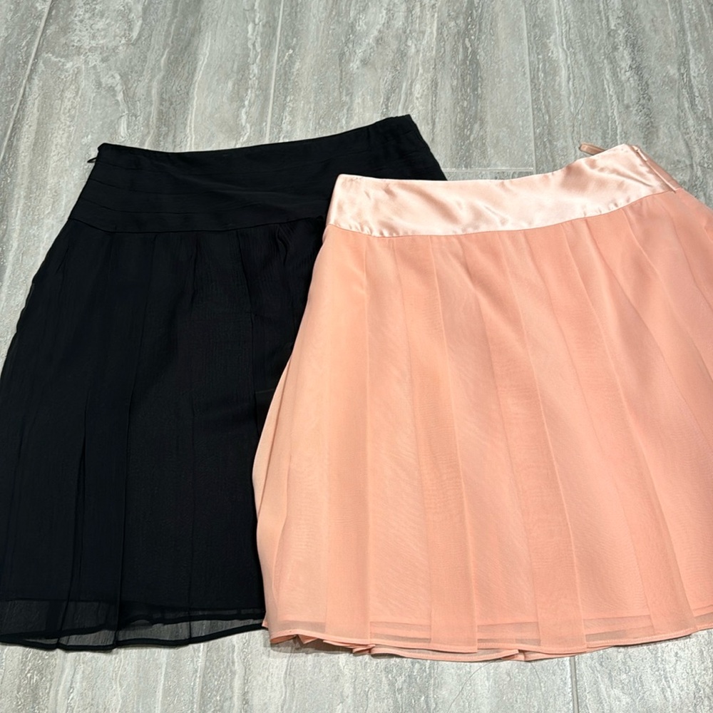 Banana Republic 100% Silk Skirts Set of 2 Size 0/0P